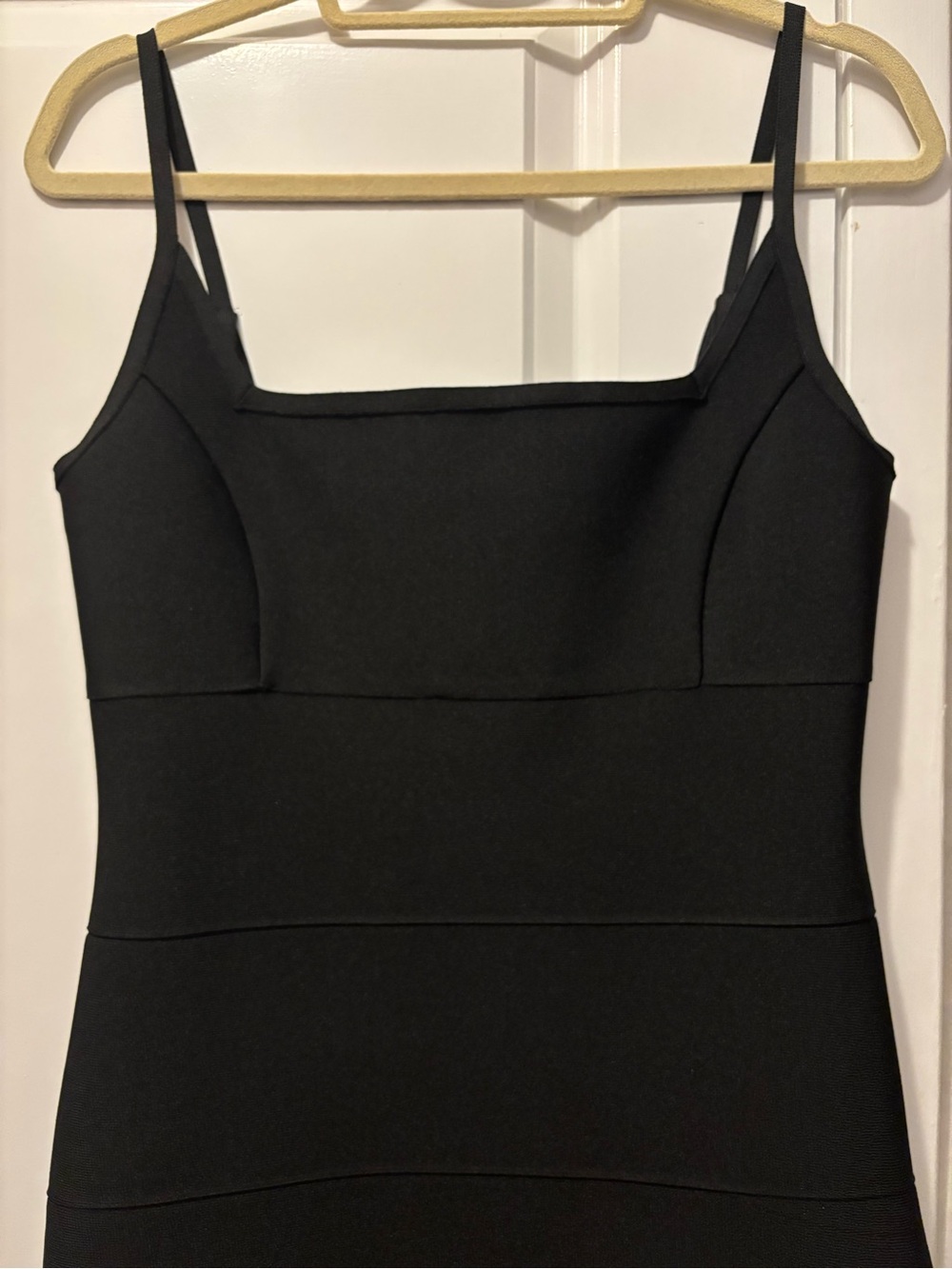 NWOT Bebe Women's Square Neck Spaghetti Strap Bandage Dress